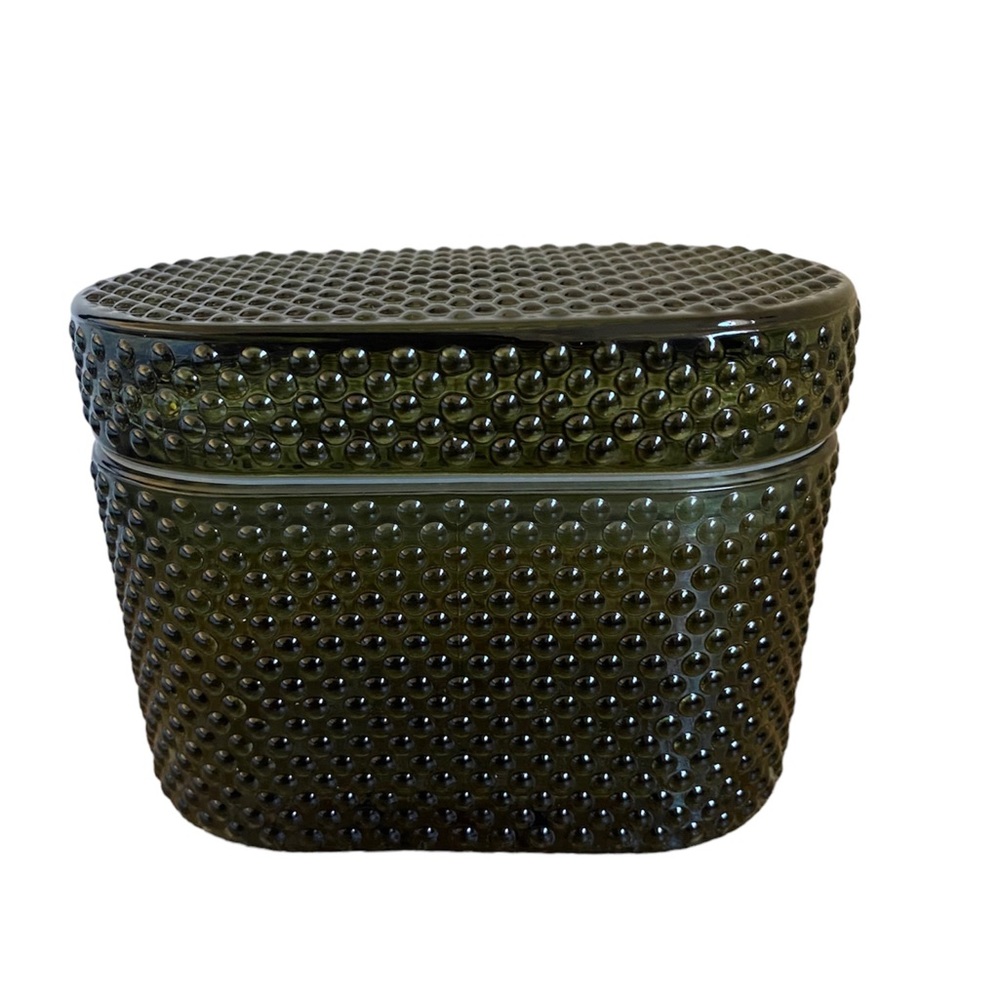 Green Glass Trinket Box. Last One! NEW Target Bullseye